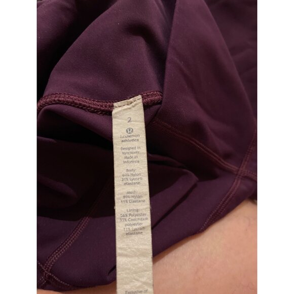Lululemon Purple High-Waisted Leggings With‎ Mesh Panels Size 2 - Picture 9 of 11